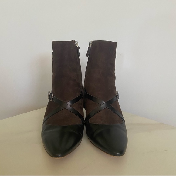 Tod’s suede and leather buckle booties - Picture 4 of 7
